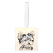 Yorkshire Terrier Puppy Painting Original Dog Art Decoratie (Voorkant)
