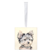 Yorkshire Terrier Puppy Painting Original Dog Art Decoratie (Rechts)