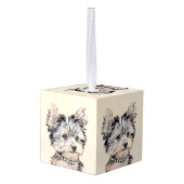 Yorkshire Terrier Puppy Painting Original Dog Art Decoratie (Achter hoekig)