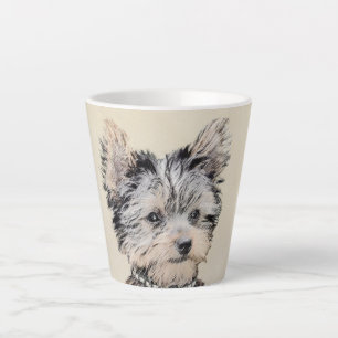 Yorkshire Terrier Puppy Painting Original Dog Art Latte Mok