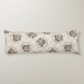 Yorkshire Terrier Puppy Painting Original Dog Art Lichaamskussen (Achterkant)