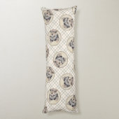 Yorkshire Terrier Puppy Painting Original Dog Art Lichaamskussen (Achterkant (Verticaal))