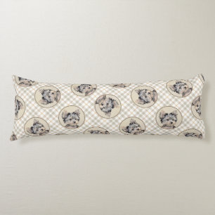 Yorkshire Terrier Puppy Painting Original Dog Art Lichaamskussen