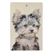 Yorkshire Terrier Puppy Painting Original Dog Art Mini Klembord (Achterkant)