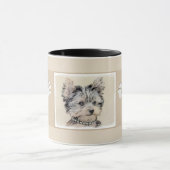 Yorkshire Terrier Puppy Painting Original Dog Art Mok (Midden)