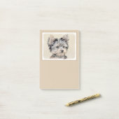 Yorkshire Terrier Puppy Painting Original Dog Art Post-it® Notes (Op bureau)