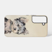 Yorkshire Terrier Puppy Painting Original Dog Art Samsung Galaxy Hoesje (Achterkant horizontaal)