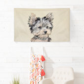 Yorkshire Terrier Puppy Painting Original Dog Art Spandoek (Insitu)