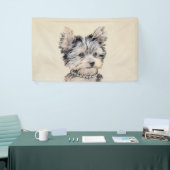 Yorkshire Terrier Puppy Painting Original Dog Art Spandoek (Beurs)