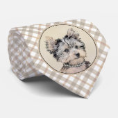 Yorkshire Terrier Puppy Painting Original Dog Art Stropdas (Opgerold)