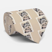 Yorkshire Terrier Puppy Painting Original Dog Art Stropdas (Opgerold)