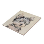 Yorkshire Terrier Puppy Painting Original Dog Art Tegeltje (Zijkant)
