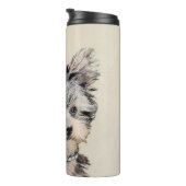 Yorkshire Terrier Puppy Painting Original Dog Art Thermosbeker (Geroteerd rechts)