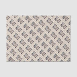 Yorkshire Terrier Puppy Painting Original Dog Art Tissuepapier