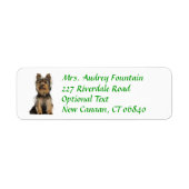 Yorkshire Terrier Puppy Retouradres Label (Voorkant)