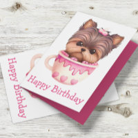 Yorkshire Terrier Puppy Roze Schattige Yorkie Verj