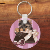Yorkshire Terrier Puppy Sleutelhanger (Voorkant)