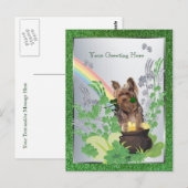 Yorkshire Terrier Puppy St Pattys - pas het aan Briefkaart (Voorkant / Achterkant)