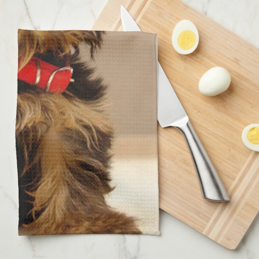 Yorkshire Terrier Puppy Theedoek (Quarter Fold)