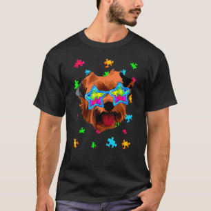 Yorkshire Terrier Puzzel Autisme Bewustzijn Hond T-shirt