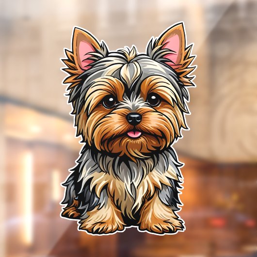 Yorkshire Terrier Raamsticker (Vel 2)
