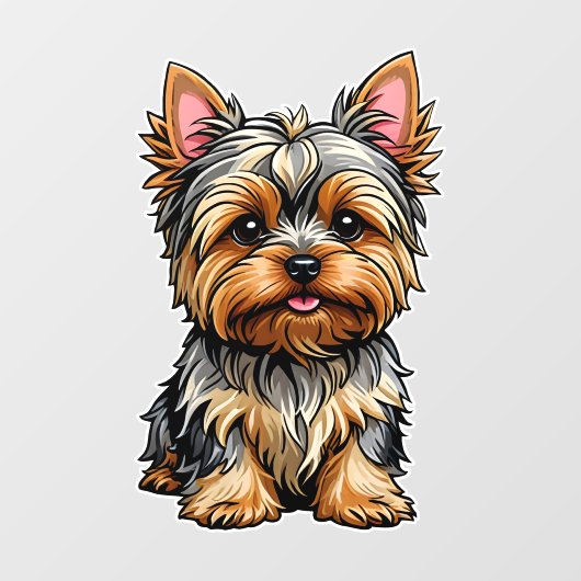Yorkshire Terrier Raamsticker (Vel)