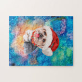 Yorkshire Terrier Ras Hond Kerst  Legpuzzel (Horizontaal)