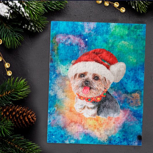Yorkshire Terrier Ras Hond Kerst  Legpuzzel