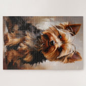 Yorkshire Terrier Realisme Kunstportret Legpuzzel (Horizontaal)