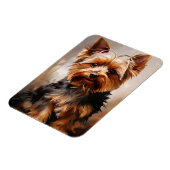 Yorkshire Terrier Realisme Kunstportret Magneet (Linkerzijde)