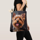 Yorkshire Terrier Realisme Kunstportret Tote Bag (Dichtbij)