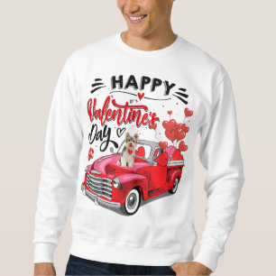 Yorkshire Terrier Red Truck Happy Valentijnsdag Trui