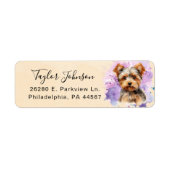 Yorkshire Terrier Retour Adres Label (Voorkant)