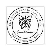 Yorkshire Terrier retour adres stempel zelf-inkt (Design)