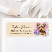 Yorkshire Terrier Retouradreslabel Etiket (Insitu)