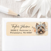 Yorkshire Terrier Retouradreslabel Etiket (Insitu)