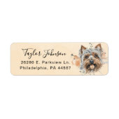 Yorkshire Terrier Retouradreslabel Etiket (Voorkant)