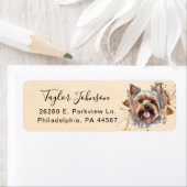 Yorkshire Terrier Retouradreslabel Etiket (Insitu)
