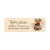 Yorkshire Terrier Retouradreslabel Etiket (Voorkant)