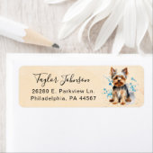 Yorkshire Terrier Retouradreslabel Etiket (Insitu)