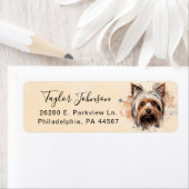 Yorkshire Terrier Retouradreslabel Etiket (Insitu)