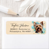 Yorkshire Terrier Retouradreslabel Etiket (Insitu)
