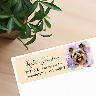 Yorkshire Terrier Retouradreslabel Etiket