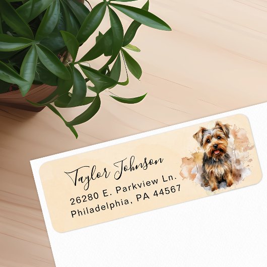 Yorkshire Terrier Retouradreslabel Etiket