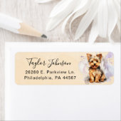 Yorkshire Terrier Retouradreslabel Etiket (Insitu)