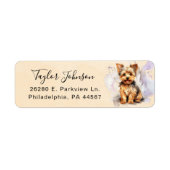 Yorkshire Terrier Retouradreslabel Etiket (Voorkant)