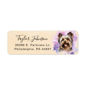 Yorkshire Terrier Retouradreslabel Etiket (Voorkant)
