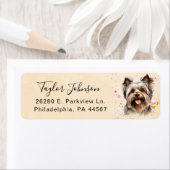 Yorkshire Terrier Retouradreslabel Etiket (Insitu)