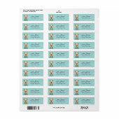 Yorkshire Terrier Retouradreslabels Etiket (Full Sheet)