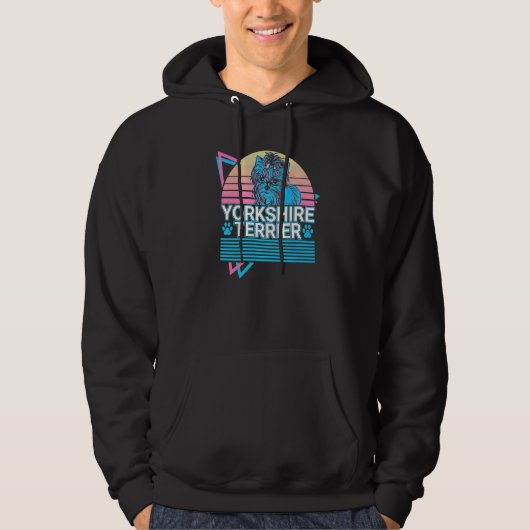 Yorkshire Terrier Retro Hoodie (Voorkant)